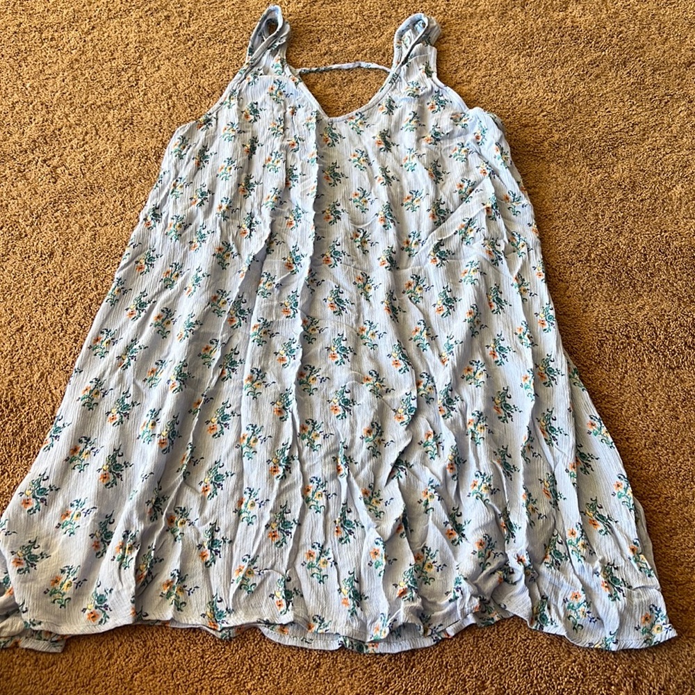 Mudd light blue floral print sleeveless dress worn once